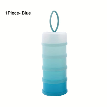 2-Pack Stackable Baby Formula Dispenser – 4-Layer Portable Milk Powder & Snack Storage Container – Non-Spill Travel Food Box for Baby Feeding, Outdoor & Camping