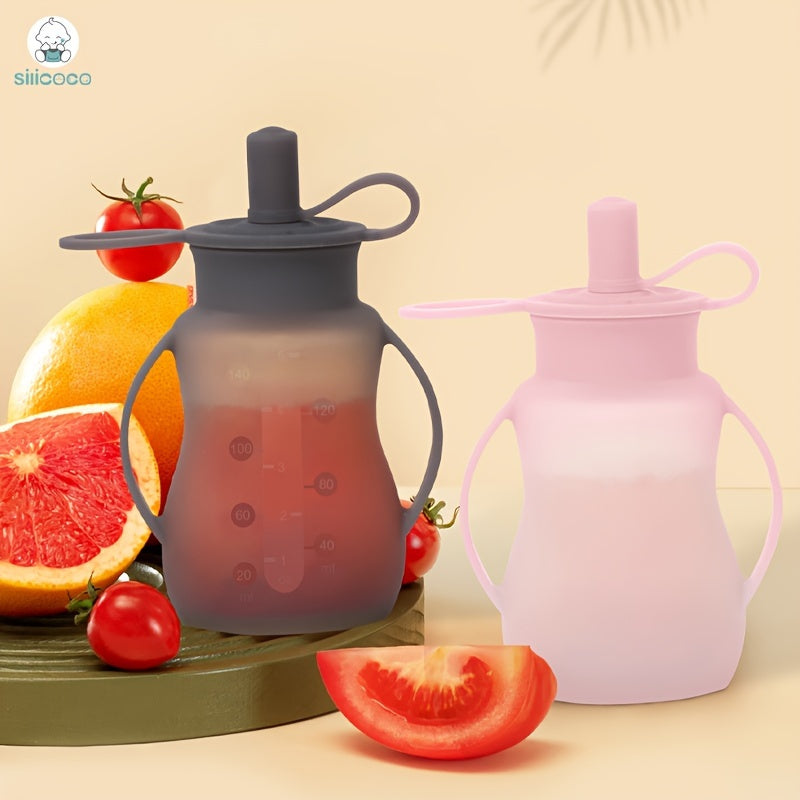1pc Silicone Fruit Squeeze Bag – Reusable Food Storage Bag for Juice, Jam, Milk, Yogurt & More – Food-Grade Silicone, Portable & Leak-Proof