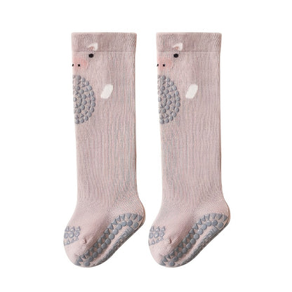 1 Pair Baby Socks - Winter Cartoon Animal Graphic Anti-Slip Stockings for Babies