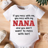 Unisex Infant Letter Print Bodysuit – White Short Sleeve Crew Neck Onesie (Casual, All-Season Indoor & Outdoor Wear)