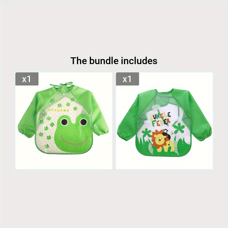1pc 3D-Printed Waterproof Baby Bib – No-Wash, Mess-Free Feeding & Playtime Coverall, EVA Material, Multicolor – Perfect Easter Gift - Kidzy Market