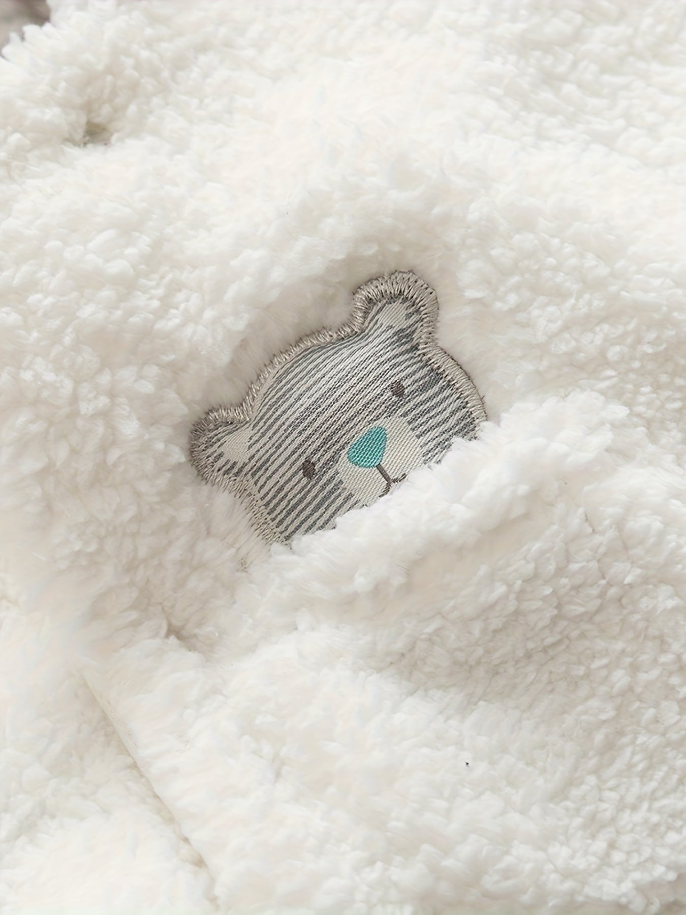 Unisex Newborn Baby Fleece Footie Snowsuit – Hooded Cartoon Bear Jumpsuit (Winter Coat, Warm Romper for Boys & Girls)