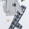 VeryNew Boys Plaid Pajama Set – Crew Neck Long-Sleeve Top & Pajama Pants, Soft Stretch Knit, Machine Washable