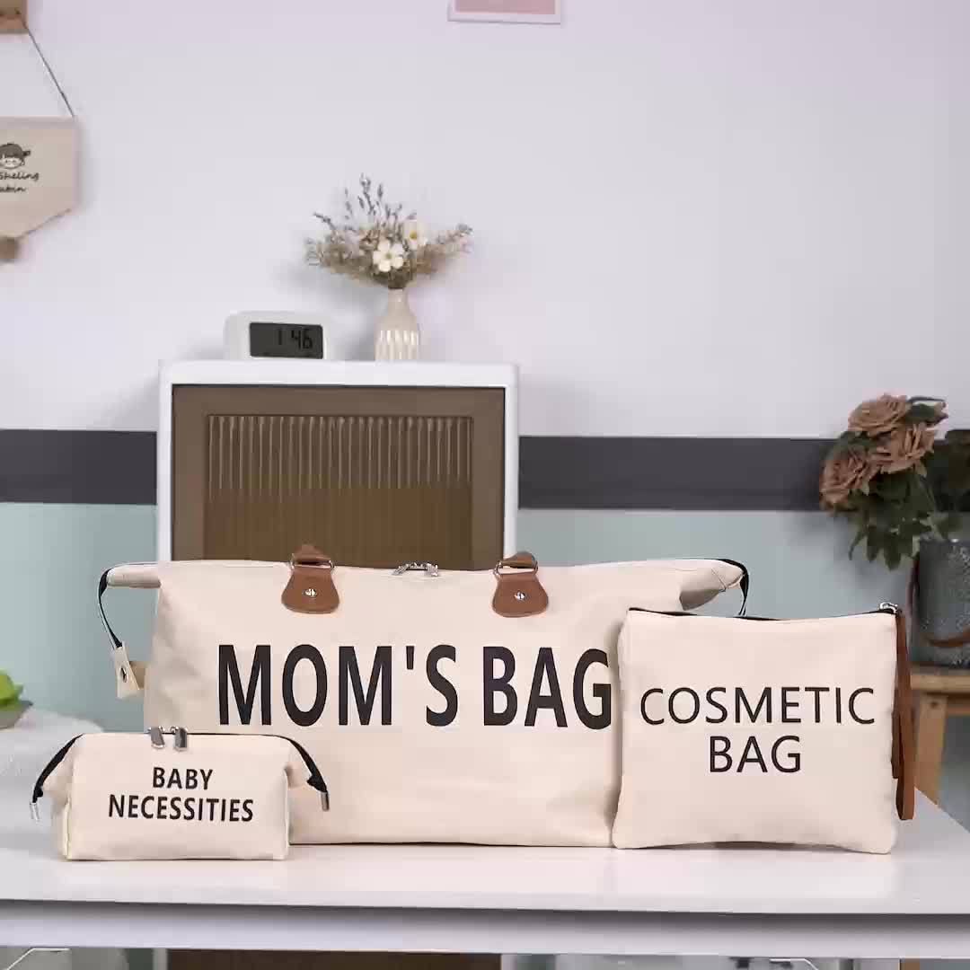 3-Piece Set Large Capacity Multifunctional Travel Bags – Waterproof & Portable Diaper Bag for Moms - Kidzy Market
