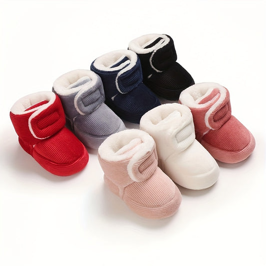 Toddler Baby Girls Booties High-Top Slippers Indoor Crib First Walker Shoes for Winter