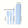 3-Piece Plastic Flatware Set with Travel Case – Portable Knife, Fork & Spoon Combo for Picnic, Outdoor & Home Use