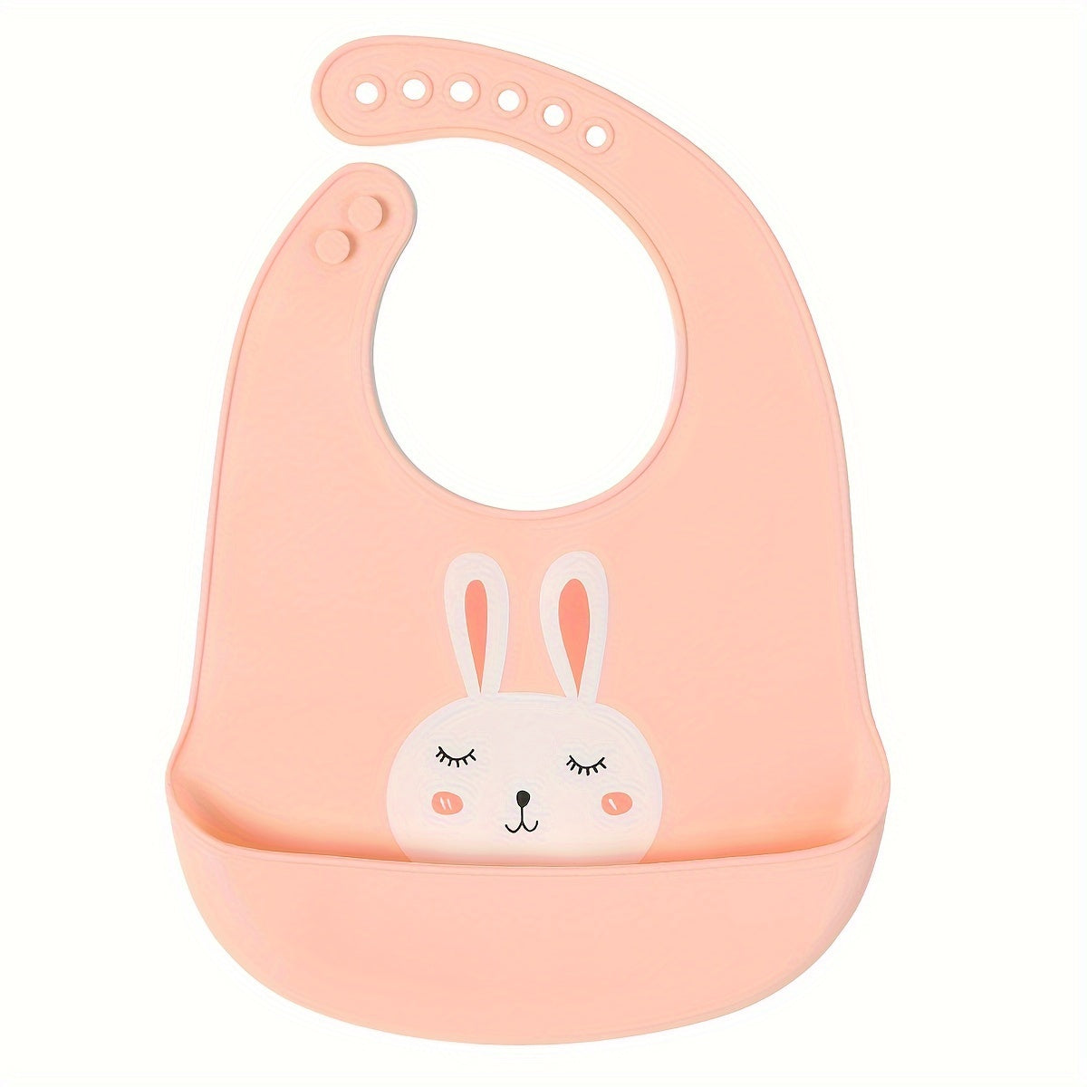 Adjustable Silicone Baby Bibs with Pocket – Waterproof, BPA-Free, Easy to Clean & Dishwasher Safe – Cute Panda & Rabbit Designs for 0-3 Years - Kidzy Market
