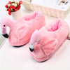 Flamingo Plush Slippers - Thick Fuzzy Non-Slip Indoor Slippers, Warm Cozy Home Shoes for Winter & Autumn