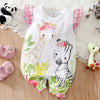 Summer Baby Romper – Cute Little Deer Pattern with Flutter Sleeves (Outdoor Wear, 0-18 Months)