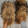 Women's Cozy Fluffy Slippers – Faux Fur Lined, Non-Slip Rubber Sole, Soft Fabric Insole, Flat Heel (All-Season)