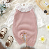 Baby Girl Knitted Bodysuit – Baby Love Jacquard Design (Soft & Comfortable, Indoor & Outdoor Wear)