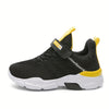 Boys' Breathable Mesh Sneakers – Low-Top Fabric Shoes with Tassel, Hook-and-Loop Closure, EVA Sole (Ages 14 & Under)