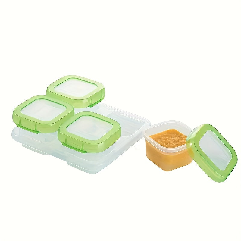 Set of 10/6/4 Sealed Lids Portable Baby Food Storage Containers, Ideal for Family Trips, Freezer Safe Mini Snack Bowls with Compartments for Toddlers