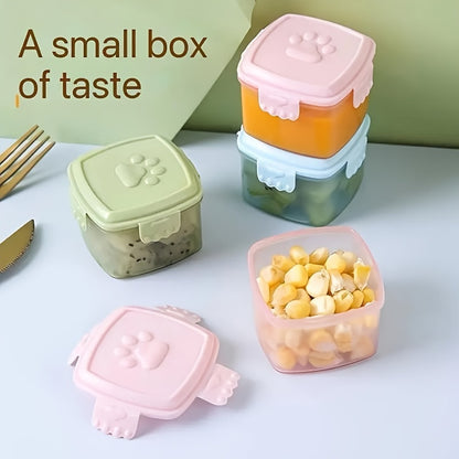 4-Pack Mini Plastic Food Containers with Airtight Lids, BPA-Free, Leakproof, Microwave & Freezer Safe - Perfect for Condiments, Snacks, Dips & On-the-Go Storage