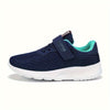 Boys Breathable Mesh Platform Sneakers - Lightweight Low-Top Hook-and-Loop Casual Outdoor Shoes with Light-Up Detail