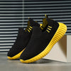 Boys Breathable Slip-On Woven Sneakers – Lightweight Low-Top Running & Walking Shoes with Hook-and-Loop Closure