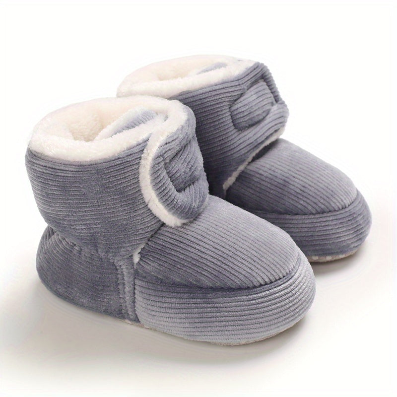 Toddler Baby Girls Booties High-Top Slippers Indoor Crib First Walker Shoes for Winter