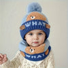 2-Piece Thick & Warm Knit Children's Hat & Scarf Set – Skullies & Beanies for Autumn & Winter – Perfect for Outdoor Play - Kidzy Market