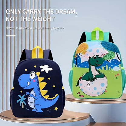1PC Cartoon Animal Print Backpack – New School Bag for Boys and Girls, Fun & Stylish Design - Kidzy Market