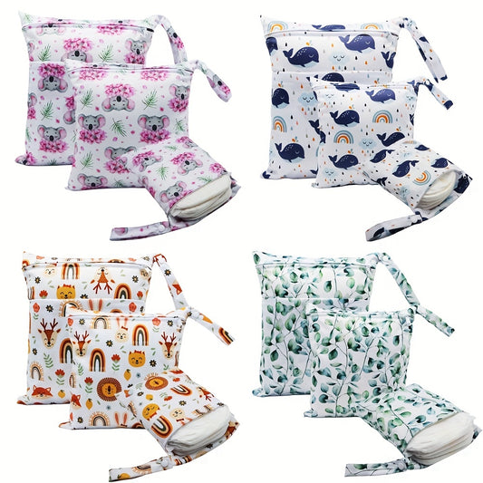 Asenappy 3pcs Waterproof Diaper Bags – Reusable Wet/Dry Cloth Diaper and Breast Pump Organizer - Kidzy Market
