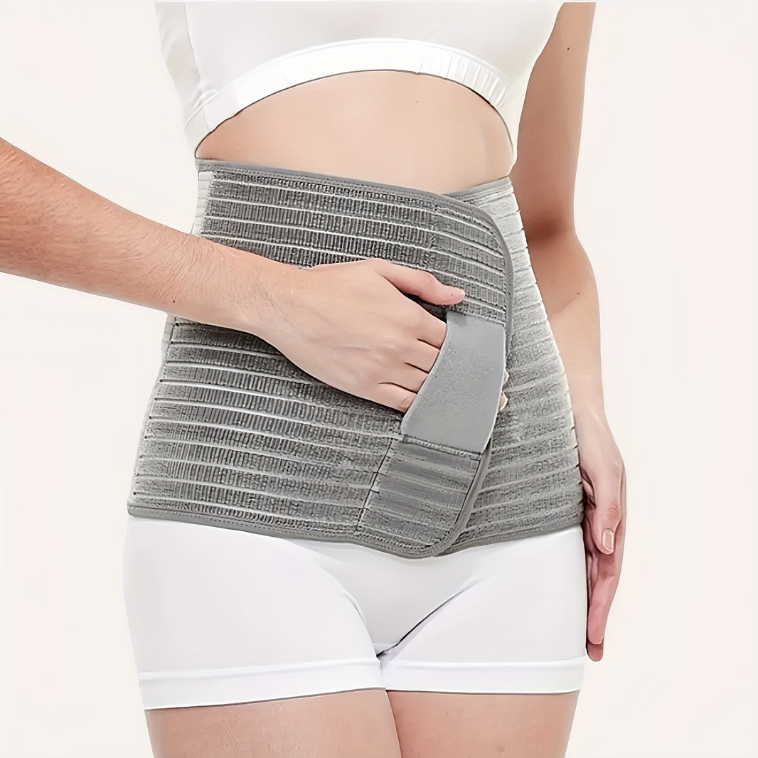 Bamboo Fiber Postpartum Belly Band, C-Section Recovery Belt, Post Surgery Abdominal Binder, Adjustable Waist/Pelvis Stomach Support Wrap