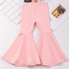 Girls' High-Waisted Flared Pants (Kids 12 & Under) - Stretchy Bell-Bottoms with Elastic Waist, Long Fit for Dance, Everyday & Formal, Spring/Fall