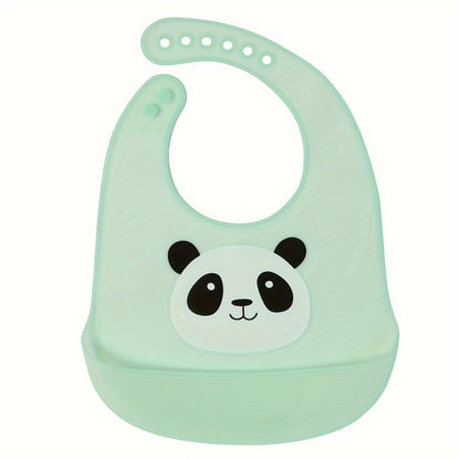 Adjustable Silicone Baby Bibs with Pocket – Waterproof, BPA-Free, Easy to Clean & Dishwasher Safe – Cute Panda & Rabbit Designs for 0-3 Years - Kidzy Market