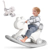 4-in-1 Toddler Rocking Horse & Convertible Balance-Bike Ride-On — Push Handle, 4-Wheel Stable, BPA-Free, 110 lb (50 kg) Capacity, Ages 1–5, White