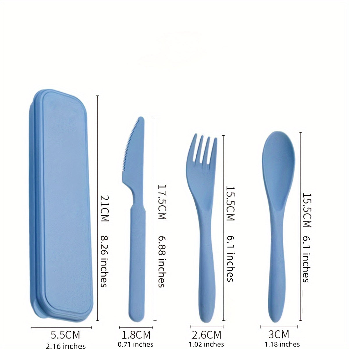 Reusable Straw Plastic Knife, Fork & Spoon Set – Lightweight & Durable Tableware for Kids, Travel & Everyday Use