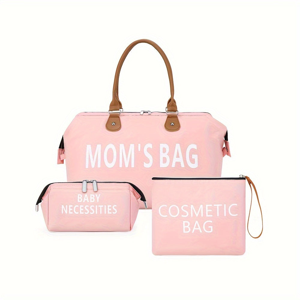 3-Piece Set Large Capacity Multifunctional Travel Bags – Waterproof & Portable Diaper Bag for Moms - Kidzy Market