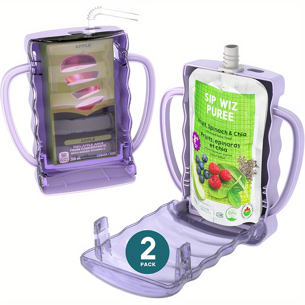 1/2pcs Youngsters's Bag Holder Non-Squeeze Bag Food Bag and Juice Box Holder - Anti-Squeeze Yogurt Bag Reusable Essential for Youngsters