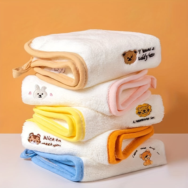 Set of 5 Soft Baby Washcloth Towels – Comfortable Square Towels & Drool Bibs for Newborns & Infants - Kidzy Market
