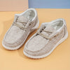 Kids Breathable Woven Knit Canvas Loafers — Non-Slip Elastic Slip-On Casual Sneakers for Boys & Girls