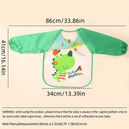 Waterproof Baby Eating Cover & Art Smock – Lightweight Long-Sleeve Bib for Toddlers (Spring & Autumn Style) - Kidzy Market