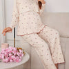 Maternity Nursing Pajama Set - Long Sleeve Top & Pants - Comfortable Breastfeeding Loungewear, Floral Knit Sleepwear