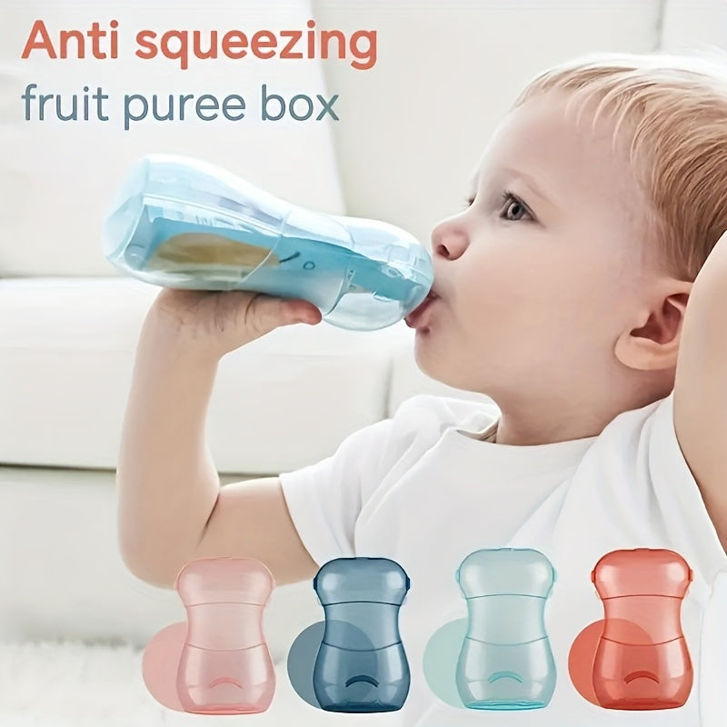 2pcs/1pc Squeeze-Proof Food Pouch, Portable Feeding Cup for & Youngsters - Available in Pink, Red, Green, Blue