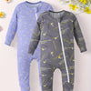 2PCS Catasy Knitted High-Elasticity Jumpsuit – Casual Round Neck Long-Sleeve Bodysuit with Stylish Patterns (All-Season Wear)