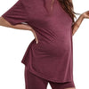 Women's Maternity Pajama Set – 2-Piece Short-Sleeve Top & Fitted Shorts, Soft Rayon-Blend Sleepwear