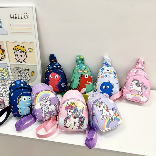 Children's Patterned Chest Bag – Shoulder Crossbody & Simple Waist Bag for Girls - Kidzy Market