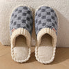 Women's Plush Winter Slippers – Cozy Indoor Home Slippers with Non-Slip PVC Sole, Soft Fabric Upper, Hand Washable