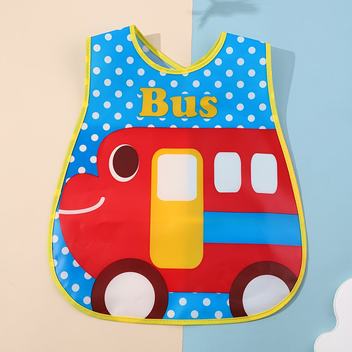 Waterproof Baby Feeding Bib with Magic Tape Closure – Soft, Sleeveless Polyester Bib for Toddlers & Kids - Kidzy Market