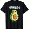 Funny Avocado & Kiwi Pregnancy Announcement T-Shirt - 100% Cotton, Casual Round Neck Short Sleeve Tee for Moms, Black with Cute Cartoon Design, Regular Fit S-XXXL, Maternity Clothes