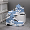 Kids High-Top Sneakers with Hook-and-Loop Closure — Vintage Geometric Print, Breathable Non-Slip Running & Casual Shoes for Boys & Girls