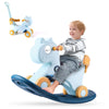 4-in-1 Toddler Rocking Horse & Convertible Balance-Bike Ride-On — Push Handle, 4-Wheel Stable, BPA-Free, 110 lb (50 kg) Capacity, Ages 1–5, White