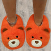 Polar Bear Plush Kids Slippers - Cozy Indoor Slip-On Shoes for Teens & Youth, Blue & Purple Tie-Dye, Warm Fabric, Anti-Slip