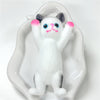 Giant Cat Plush Sensory Squeeze Toy — Soft Handmade Kitten with Blue Eyes & Pink Ears, Mixed Colors, Stress Relief Gift for Kids, Classroom Prizes & Birthday/Holiday Gifts