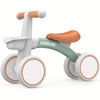 Toddler 4-Wheel Balance Bike (12–24 Months) — Pedal-Free with Adjustable Seat, Removable Basket & Quiet EVA Tires