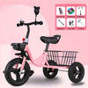 HZXIAYANG Kids' Tricycle 3-6 Years - Adjustable Seat, Anti-Rollover Aluminum Frame with Rear Basket, 20 kg (44 lb) Capacity