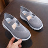 Girls' Breathable Mesh Slip-On Sneakers — Retro Low-Top Casual Shoes with Ventilation Holes, Fabric Lining & Durable Rubber Sole (Grey, Pink, Black)