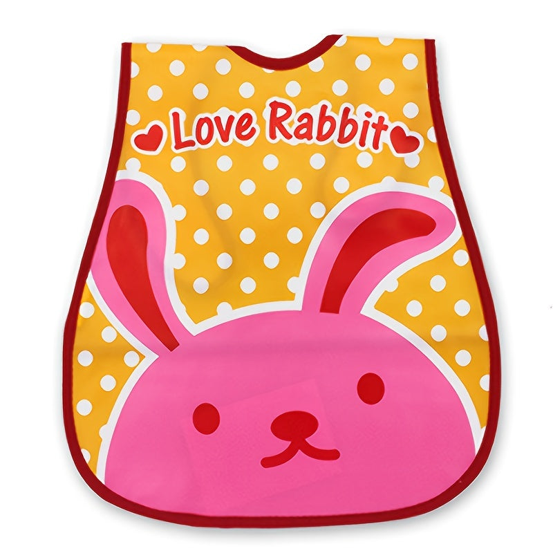 Waterproof Baby Feeding Bib with Pockets – Cute Cartoon Designs, Dirt-Resistant EVA Material for Toddlers & Kids - Kidzy Market